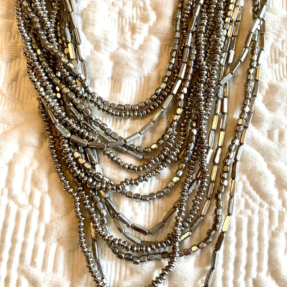 Multi-Strand Silver Necklace - Picture 3 of 9